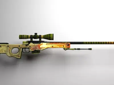 CSGO AWP Dragon Lore Free 3D model