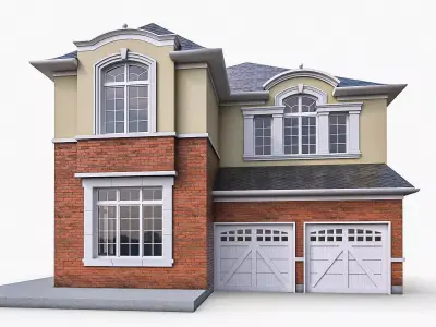 Cottage House 10  Low-poly 3D model