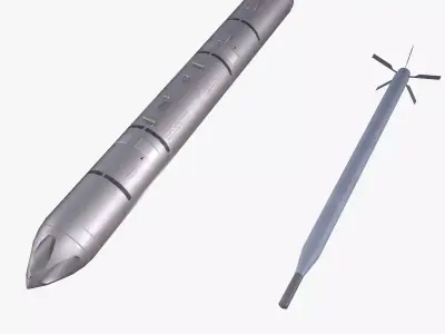 B-13 Rocket Pod Low-poly 3D model