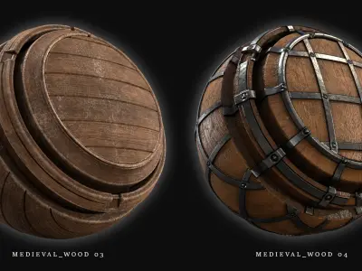 MEDIEVAL WOODS and METALS Smart Materials - VOL 01 3D model