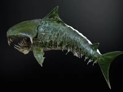 AlienShark 7 Low-poly 3D model