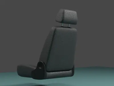 Black Leather Car Seat 3D model