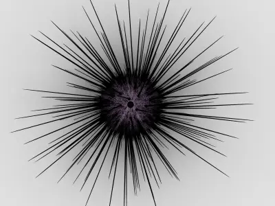 Sea urchin Low-poly 3D model