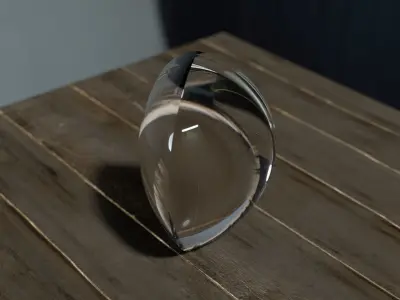 Trisphere optical Lens Simple Shapes Collection Free 3D model