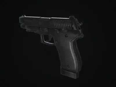 Sig Sauer P226 Low-poly 3D Model pistol Low-poly 3D model