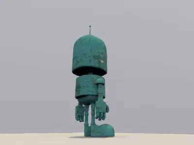 robot Low-poly 3D model 34