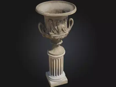 Grecian Urn with Figures  A Mythic Vessel from the Classical 3D model
