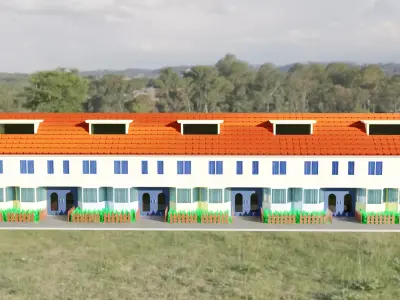 Low-rise House Free 3D model