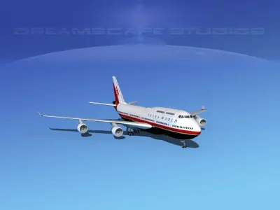 Boeing 747-400 TWA 2 3D model