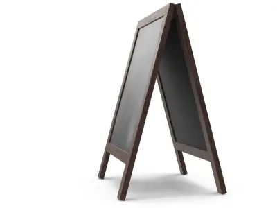 Chalkboard street display mockup 03 3D model