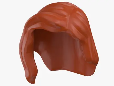 Lego Hair 02 Light Brown 3D model
