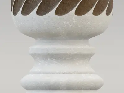 Decorative twisted Column Low-poly 3D model