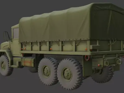 Military Cargo Truck 3D Model 3D model