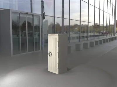 Electrical Distribution Cabinet 102 Low-poly 3D model