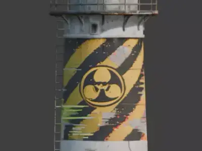 Radioactive Fallout Lighthouse 3D Model Low-poly 3D model