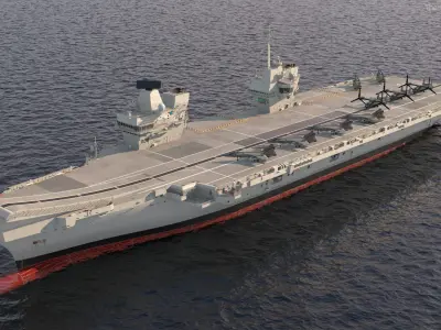 HMS Prince of Wales with Military Equipment 3D model purchase