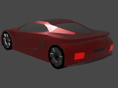Low Poly Sport Car Free low-poly 3D model