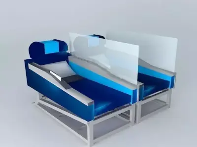 First Class Airplane Seats Free 3D model