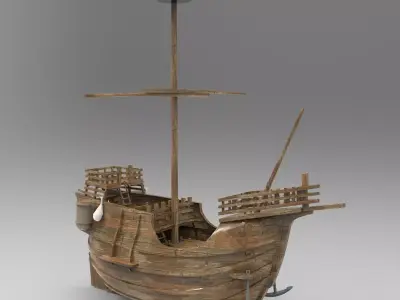 Small Santa Maria Boat 3D model