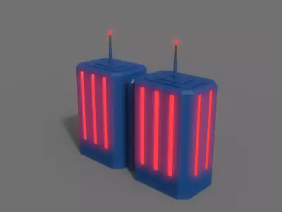 PBR Sci-Fi Building A28 Low-poly 3D model