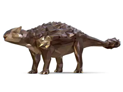 Dinosaur Ankylo Lowpoly Art Style Animal Low-poly 3D model