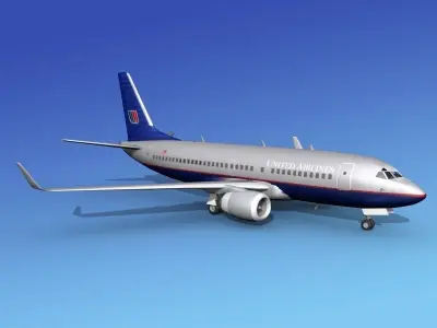 Boeing 737-700ER United Airlines 3D model
