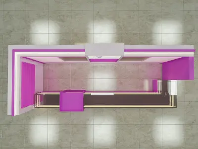 Makeup kiosk 3D model