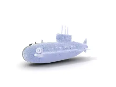 Stealth Submarine model pack Low-poly 3D model