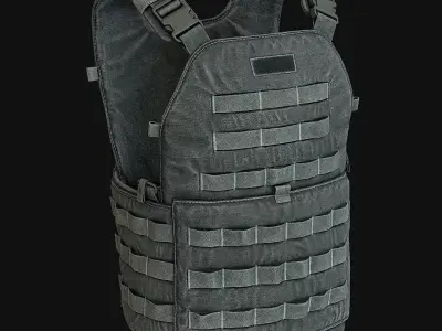 Military Vest A Low-poly 3D model