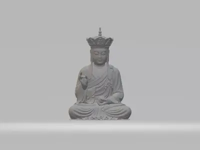 Ksitigarbha Bodhisattva Buddha Statue 3D print model