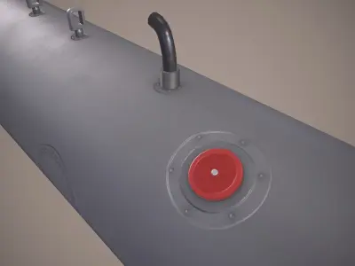 Aircraft External Fuel Tank 450L Low-poly 3D model