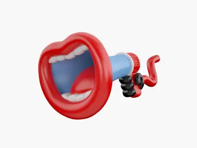 Megaphone Mouth 3D model