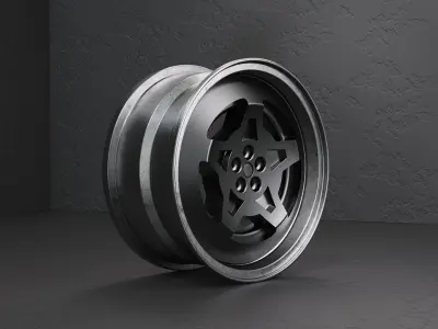 Rims centre auto car 4 carbon 3D model