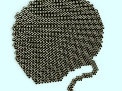 Space helmet perler beads 3D model