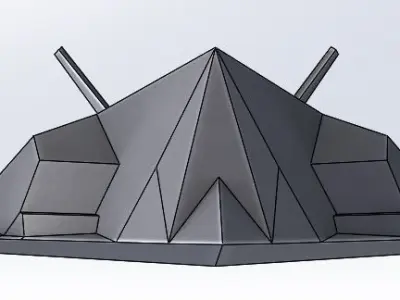 F117 A NightHawk Scifi Airplane - Simple for 3D Printing 3D print model