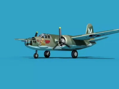 Douglas A-20E Havoc V02 3D model