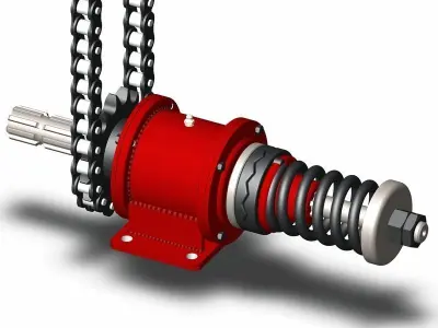 Drive shaft with safety coupling Free 3D model