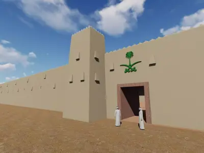 Qasr La Qashlah Saudi Arabia 3d model 3D model