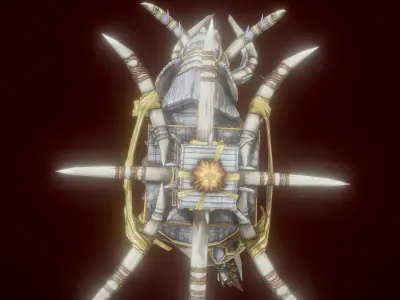 war elephant  Low-poly 3D model