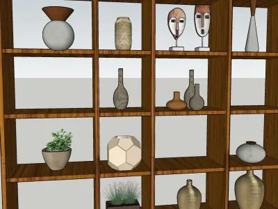 Open unit and Bar counter Free low-poly 3D model