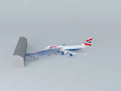 British Airways 747-400 Free 3D model