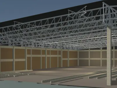 Factory in section cut 24i04 3D model