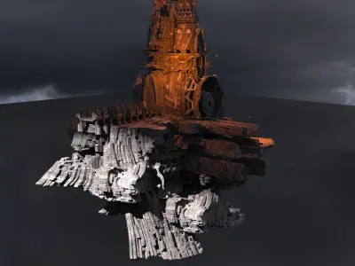 Mining facility Dark Temple 3D model