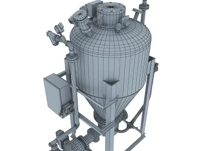 Outlet conical pump Low-poly 3D model