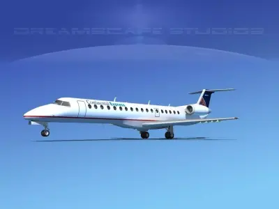 Embraer ERJ-145 Continental Express 3D model
