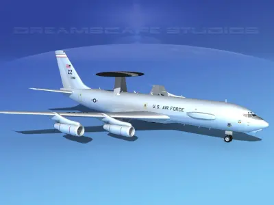Boeing E-3C Sentry ZZ USAF 3D model