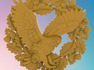 eagle predator 3D MODEL STL FILE FOR CNC ROUTER LASER 3D print model