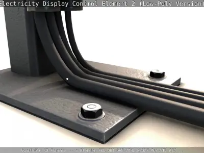 Electricity Display Control Element 2 Low-Poly Version Low-poly 3D model