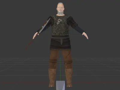 Viking Low-poly 3D model
