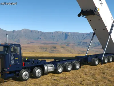 Minuteman Transporter Erector Loader Rigged for Maya 3D model